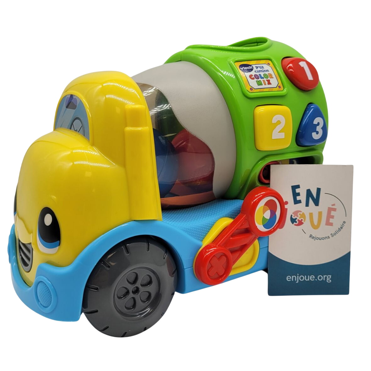 Vtech p'tit camion color mix des 12 mois. Très bon état -  reconditionné disponible sur Label Emmaüs